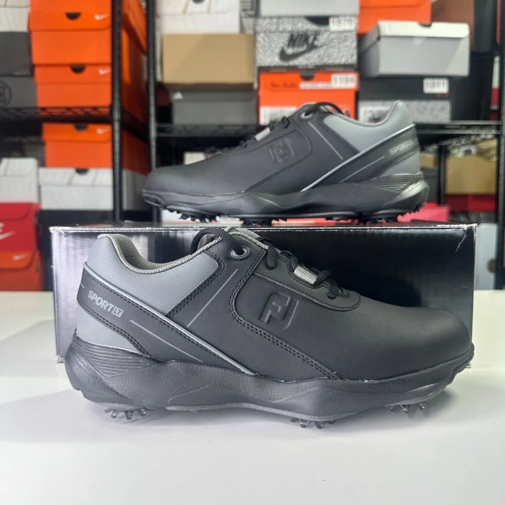 FOOTJOY SPORT LT 58085 Golf Shoes Black Size 8 Medium New / Waterproof